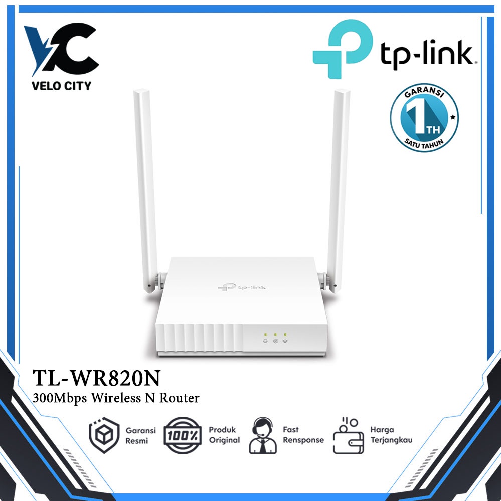 TP-LINK TL-WR820N 300MBPS Wireless N Speed Router - Garansi 1 tahun