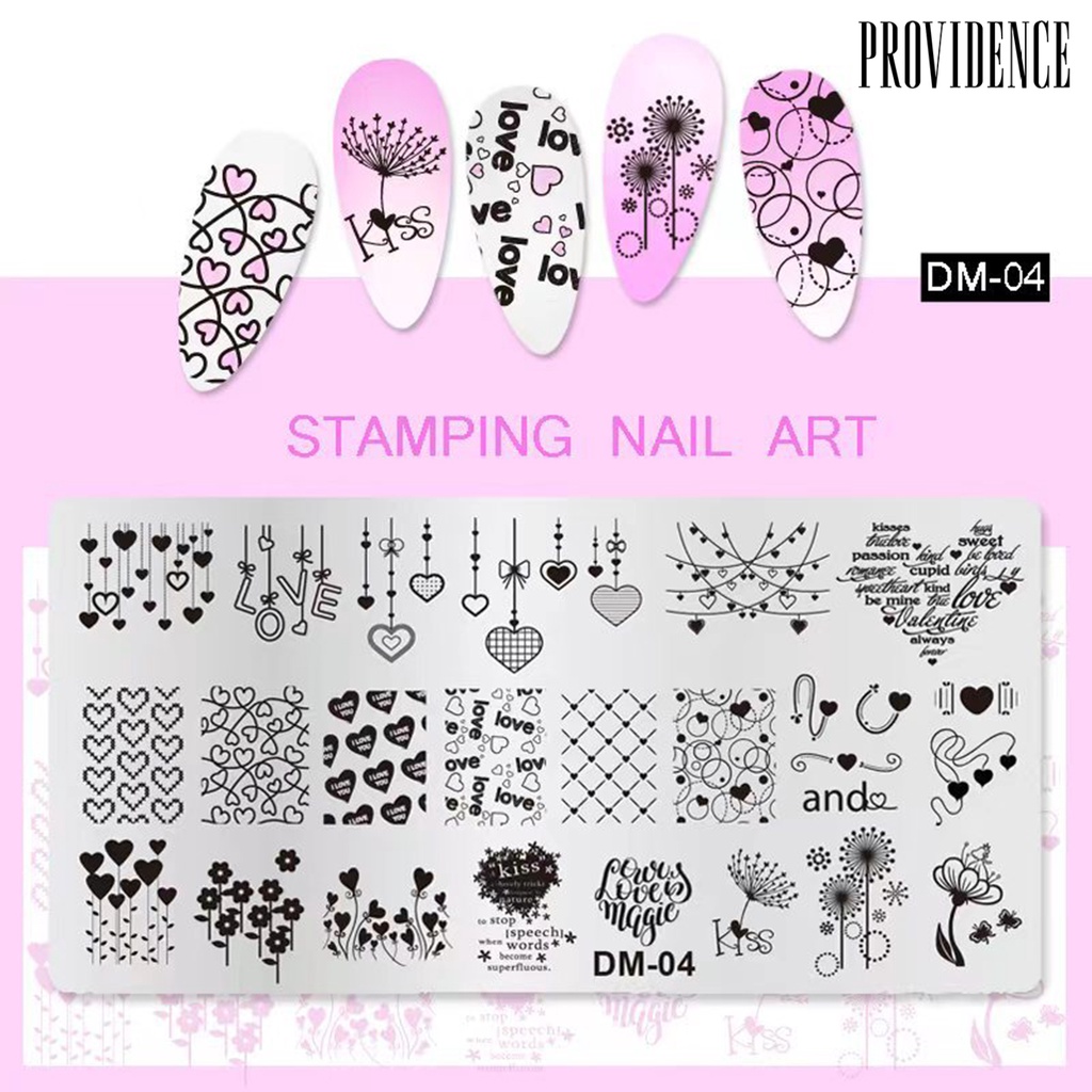 Providence Cetakan Kuku DIY Bahan Stainless Steel Untuk Nail Art