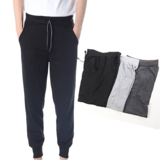 celana jogger.track pants HITAM Polos.celana trainning.celana gym.celana olahraga.not celana levis.