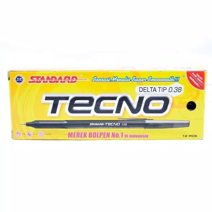 Pen Standar Tecno Hitam/Biru/Merah