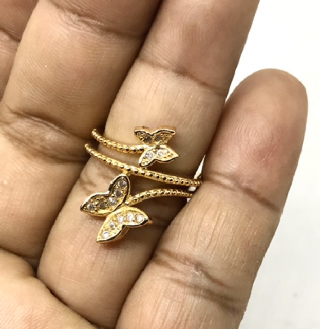 Cincin wanita //cincin lapis emas //perhiasan //cincin //replika berlian