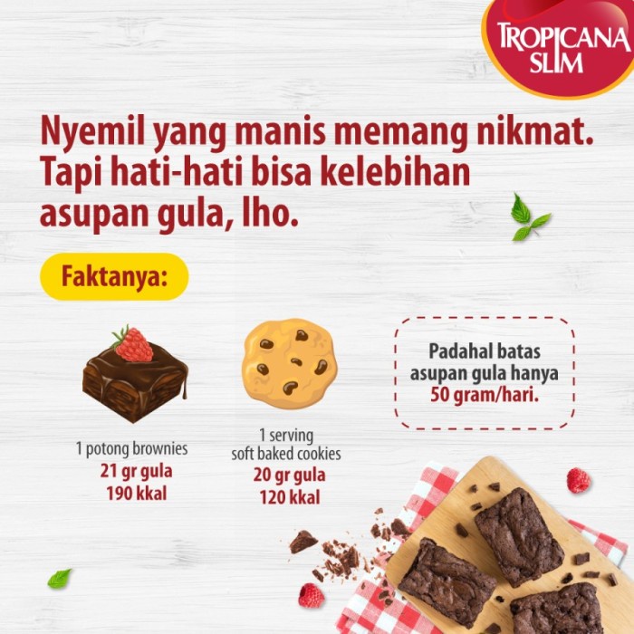 Tropicana Slim Brownies Instant Powder Cake Mix 230 g Tepung Premiks