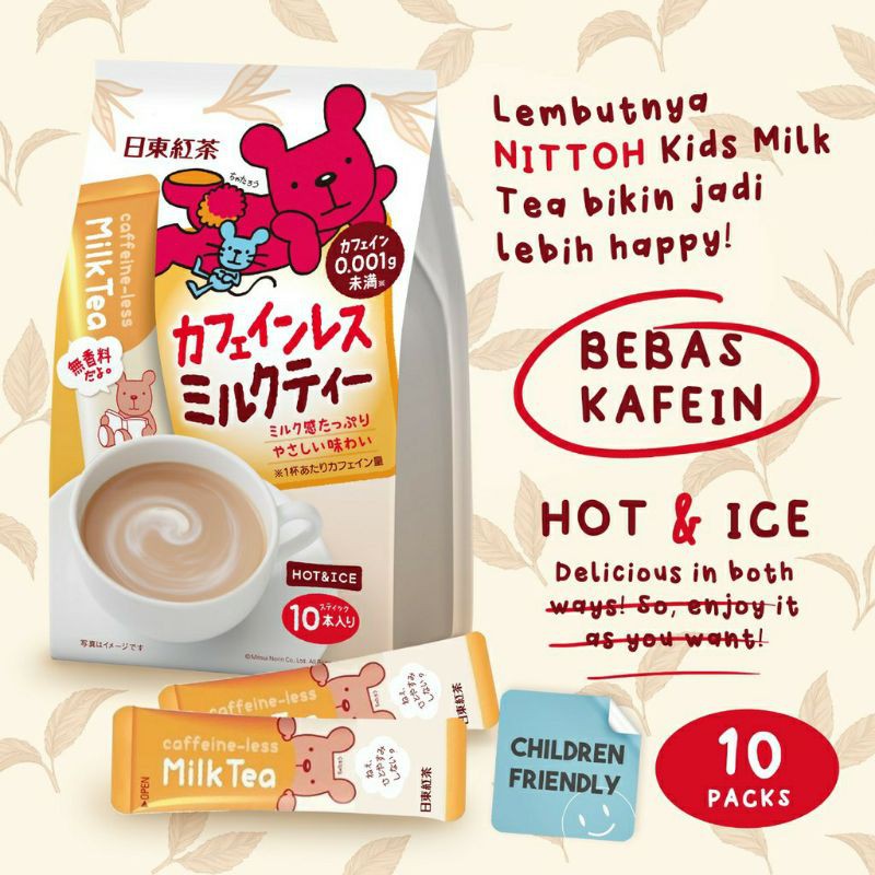 

Nitto Royal Milk Tea Less Caffeine for Kids 140gr (isi 10 Stick)