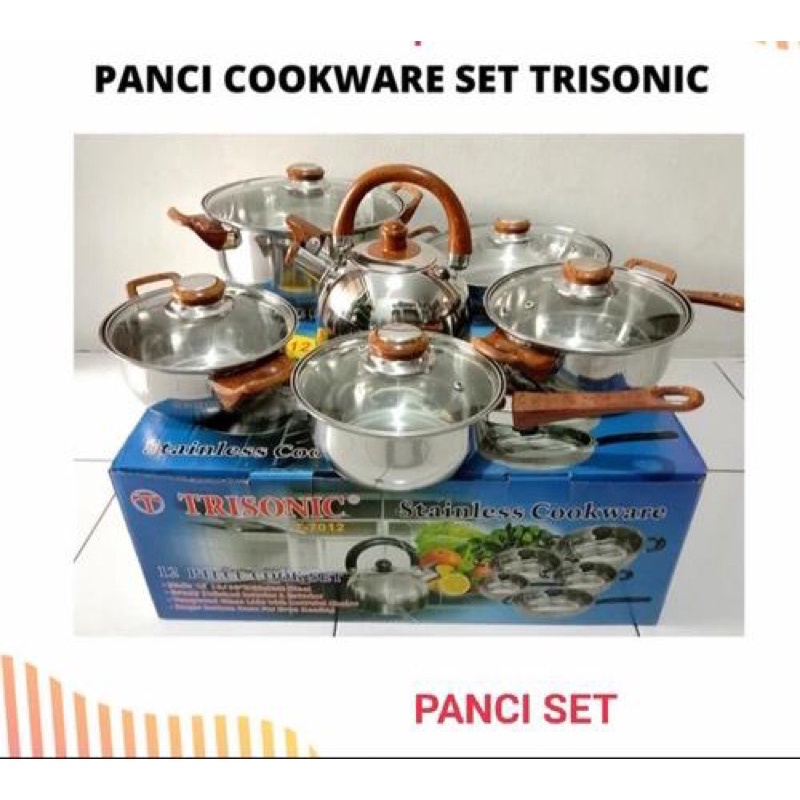 PANCI COOKWARE MULTIFUNGSI SET 12PCS TRISONIC