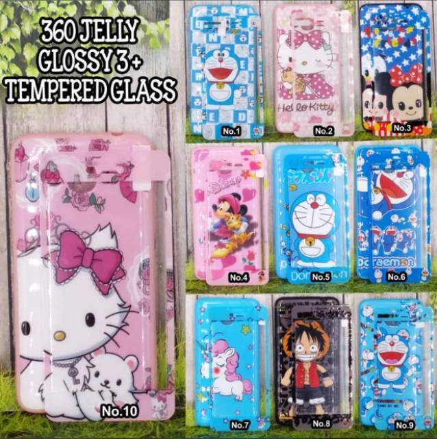 SOFTCASE Animasi Redmi 7  glossy + Tempered glass motif