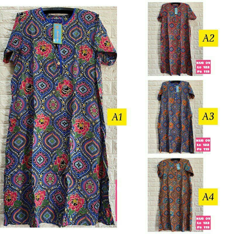 DASTER  ORIGINAL KENCANA UNGU BUNSUI KANCING MOTIF RANDOM