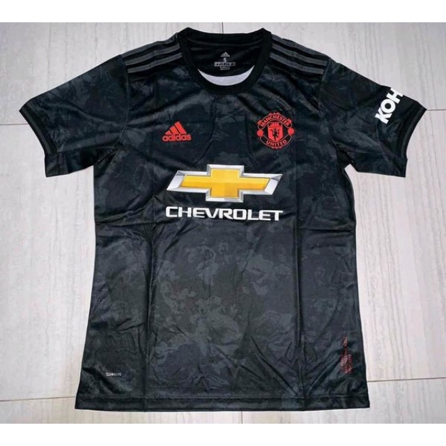 Jersey Kaos Baju Bola Mu Manchester United Away 3rd Third Hitam Black 2019 2020 Grade Ori Official Shopee Indonesia