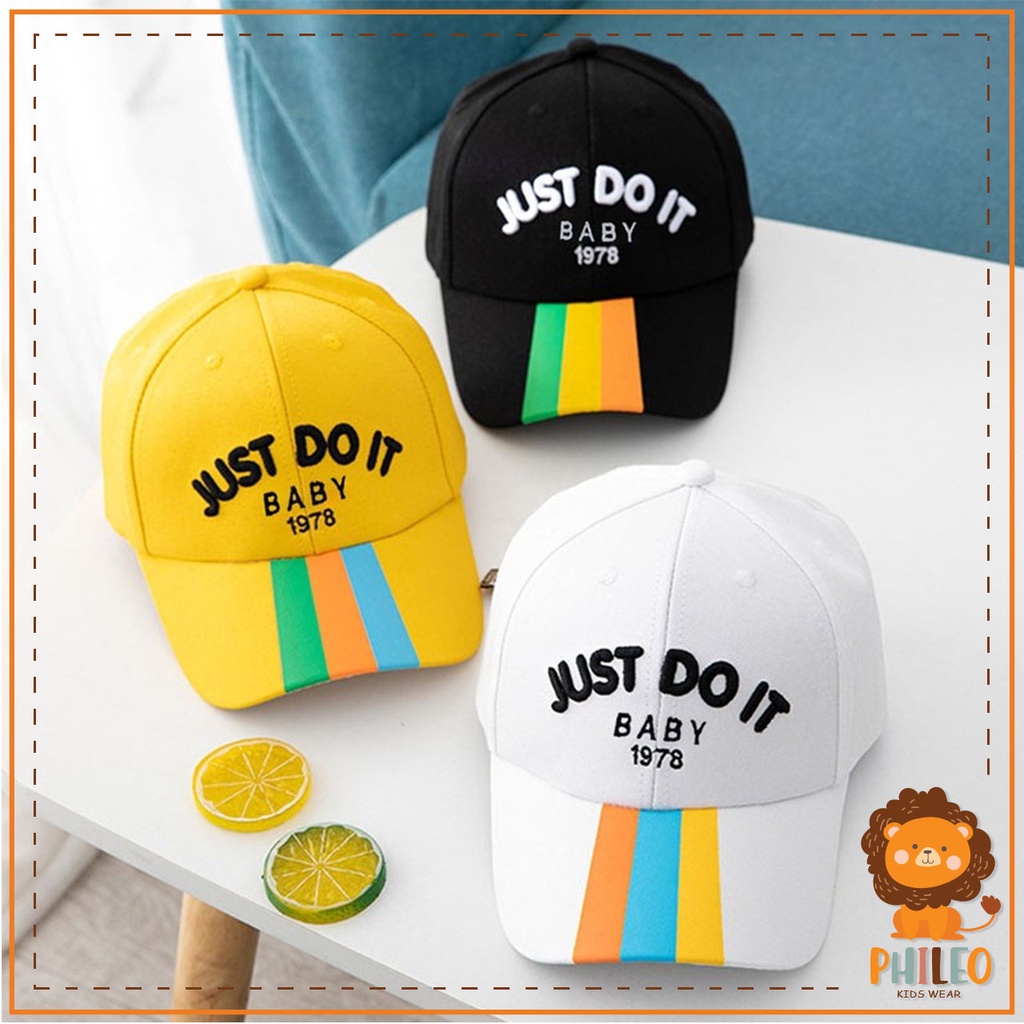 Topi Anak Bordir Just Do It Usia 2-10 Tahun Laki Perempuan