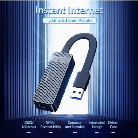 Usb 3.0 to Lan orico 1Gbps ethernet cable adapter for laptop pc utk-u3 - Usb3.0 to rj45 gigabit 1000Mbps