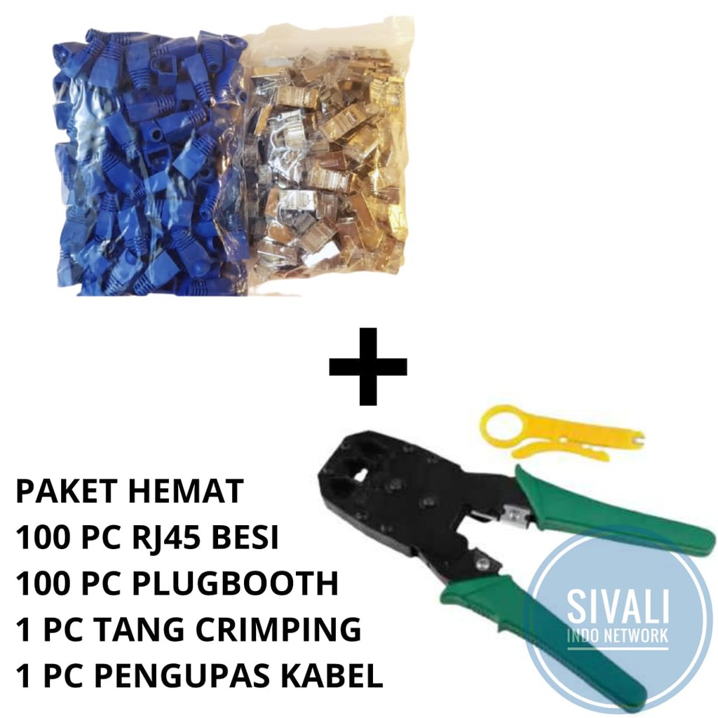 PAKET HEMAT RJ45 PLUGHBOOTH TANG CRIMPING PENGUPAS KABEL