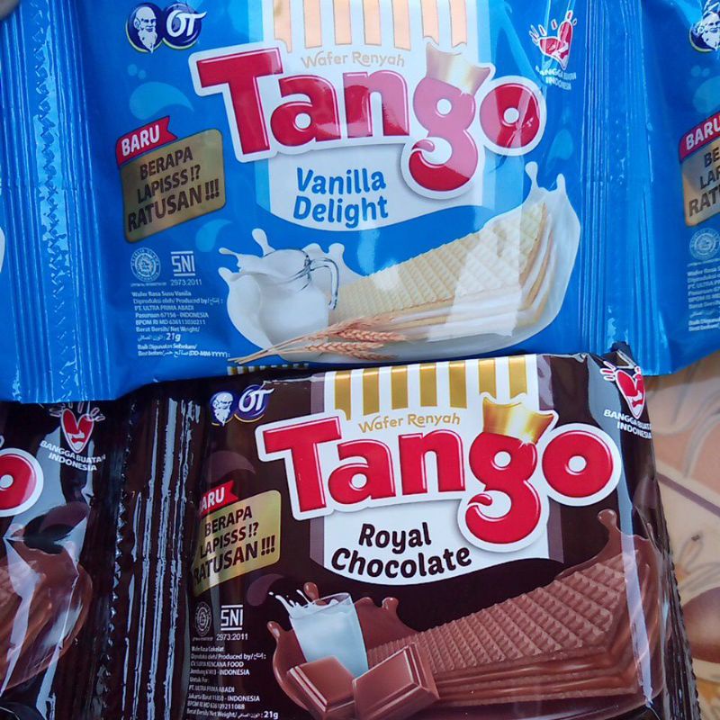 Tango Mini Wafer Varian Rasa Coklat Vanilla 16 Gr By Crr