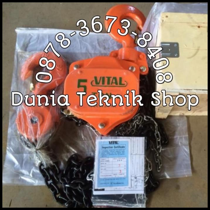 Chain Block 5 Ton 5 Meter Vital Vp5 Hand Chain Hoist Takel Tangan