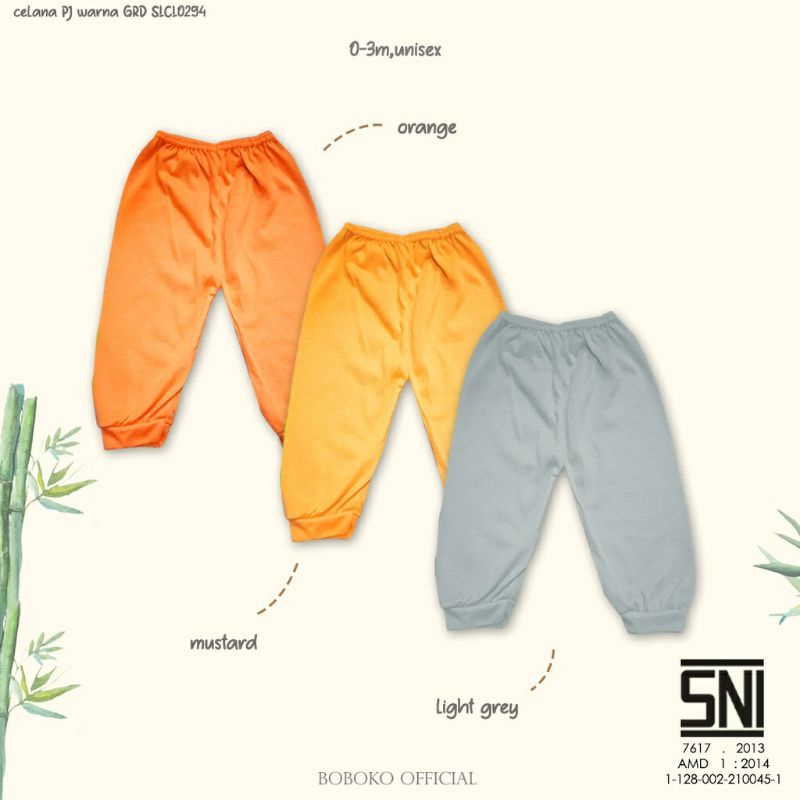Boboko Celana Panjang Bayi/Cln Pjg Warna