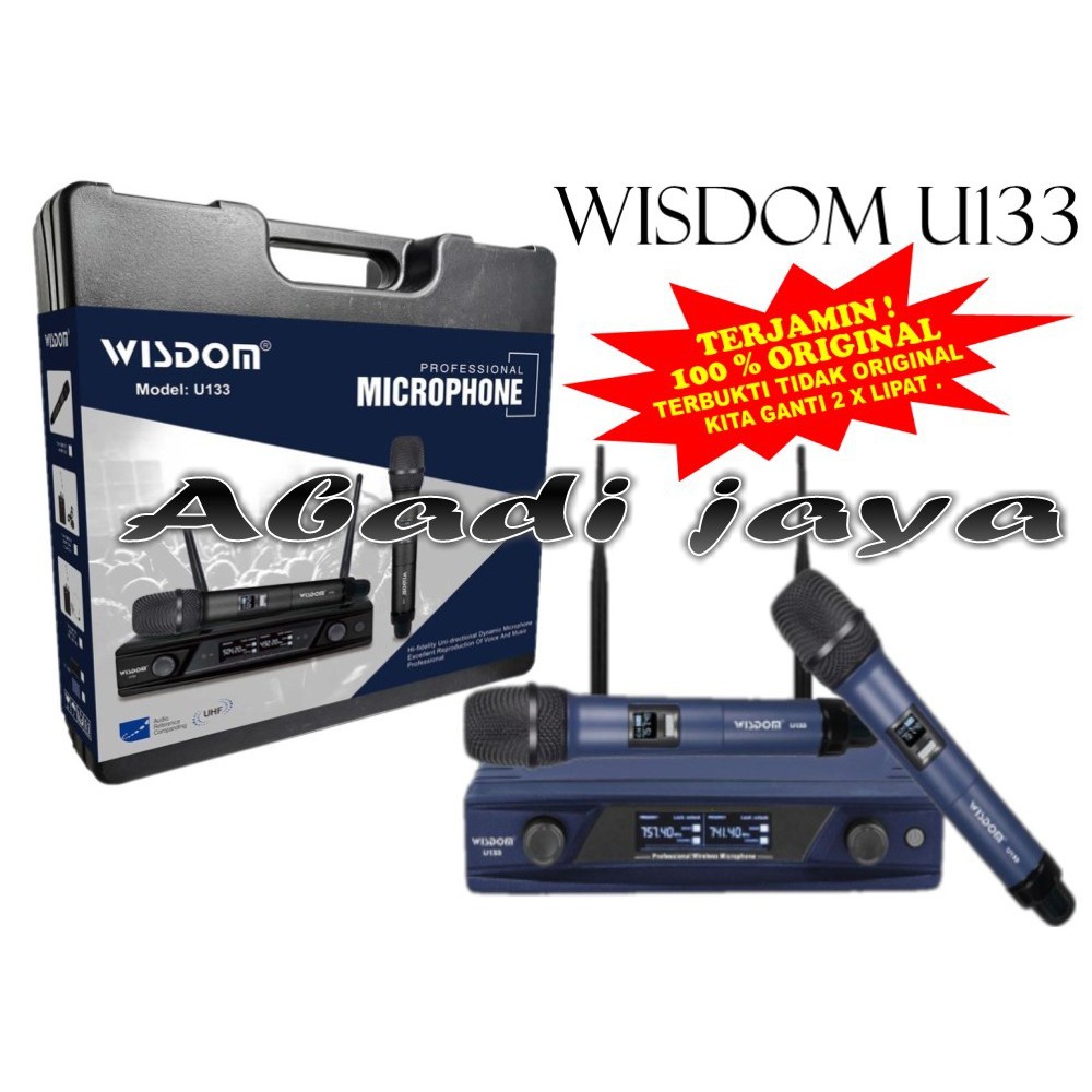 MIC WIRELESS WISDOM U 133 2 MIC PEGANG MIC WISDOM U133 ORIGINAL
