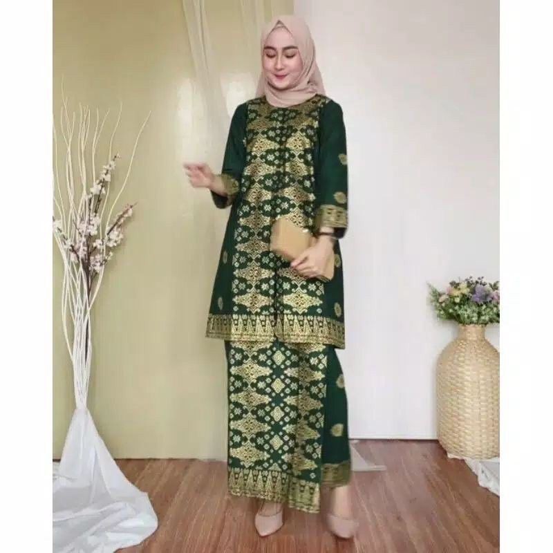 Set Kurung Motif Songket Palembang Jumbo Couple Songket Kurung Palembang Terbaru Jumbo