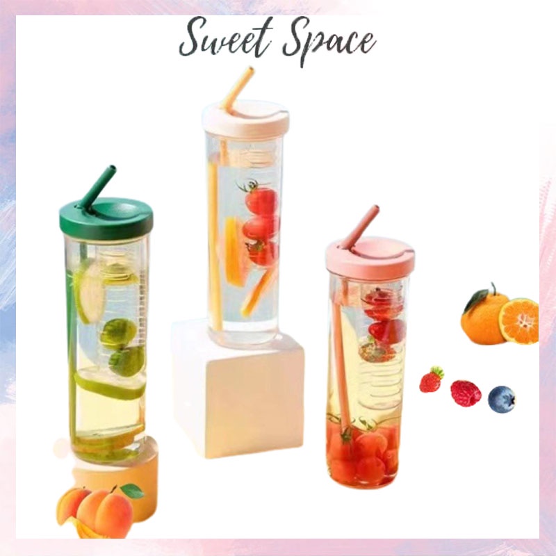 BOTOL MINUM INFUSE JUICE STRAW 700 ML TUMBLR [SWEETSPACE]