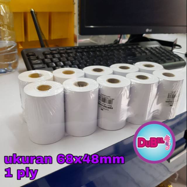 

Kertas Kasir / Register Roll / Tellstruk Paperline 68x48mm 1 rangkap isi 10 roll