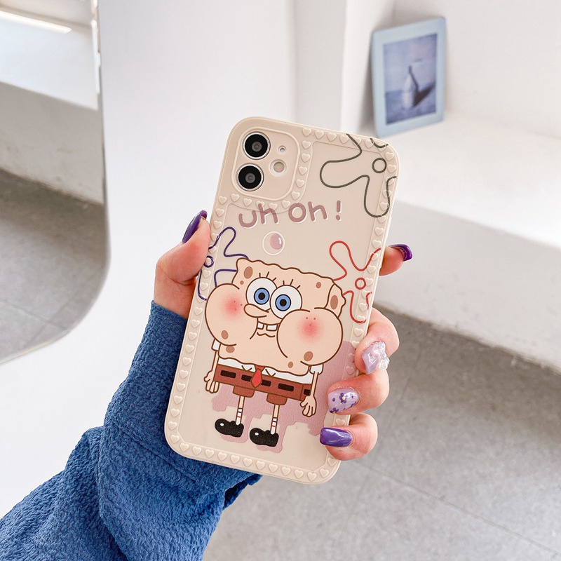 Love Frame SpongeBob &amp; Patrick Star Soft Case HP OPPO A53 A33 A31 A5 A9 2020 A15 A15S A35 A16 A54 A55 A3S A52 A92 A57 A39 F1S F9 Pro A7 A5S A12 A11K F11 K3 K5 Reno 5 Realme C1 X XT VIVO Y11 Y12 Y12i Y15 Y17 Y12S Y20 Y20A Y20S Y20i Y50 Y30 Y30i Y83 Y81 Y91