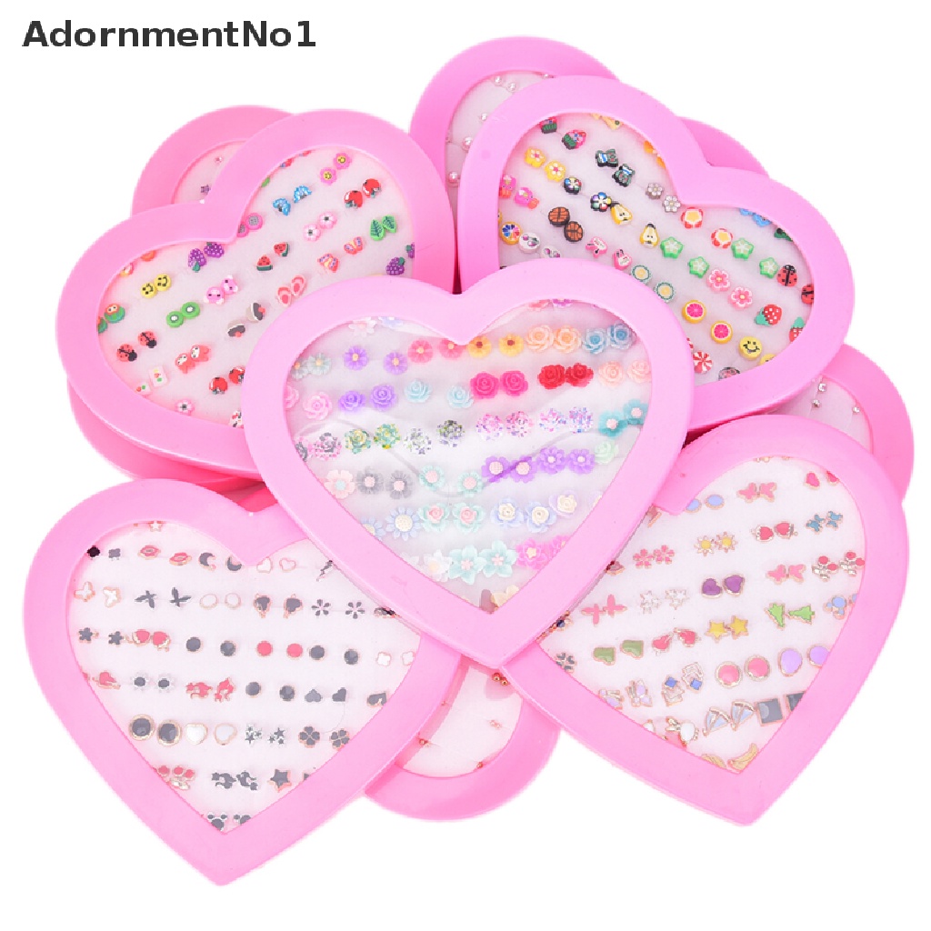 (AdornmentNo1) Set Anting Tusuk / Stud Handmade Bentuk Buah / Bunga Untuk Anak Perempuan