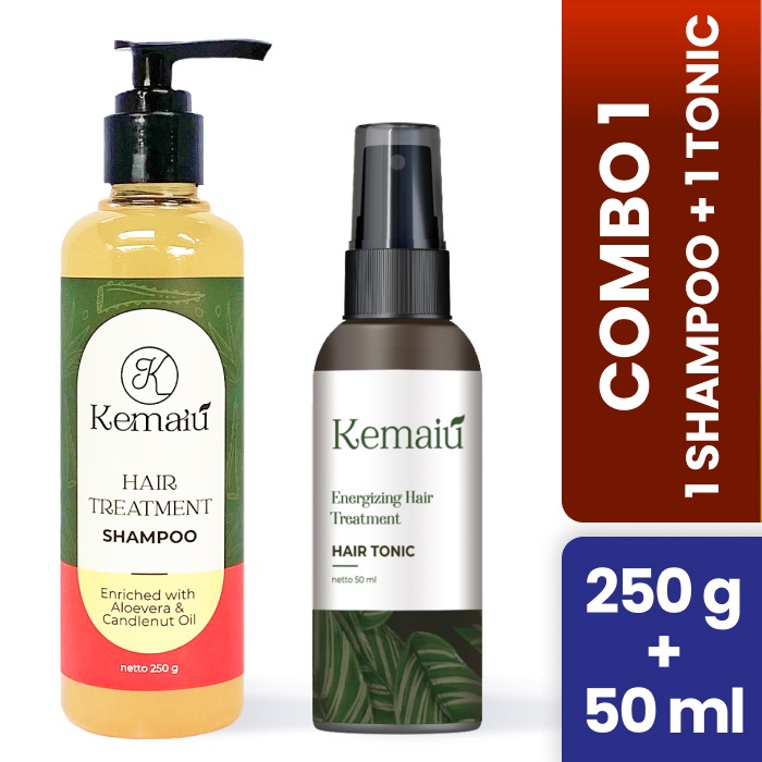 KEMAIU Hair Treatment SHAMPOO dan HAIR TONIC - Atasi Rambut Rontok