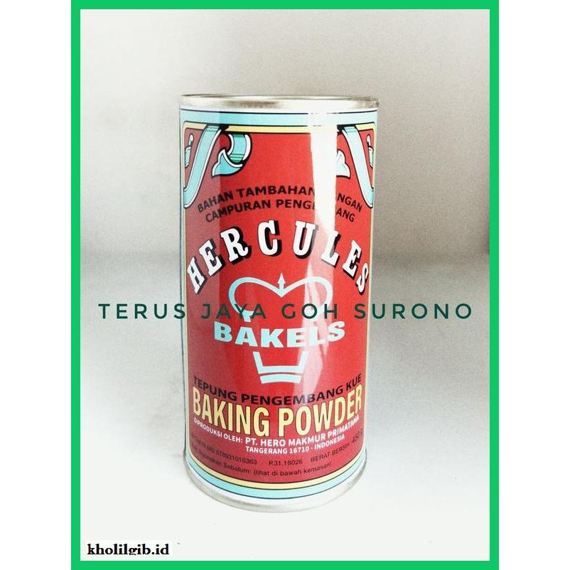 

Redwop-Gnikab- Hercules Baking Powder 450G Tepung Pengembang Kue -Hallall.