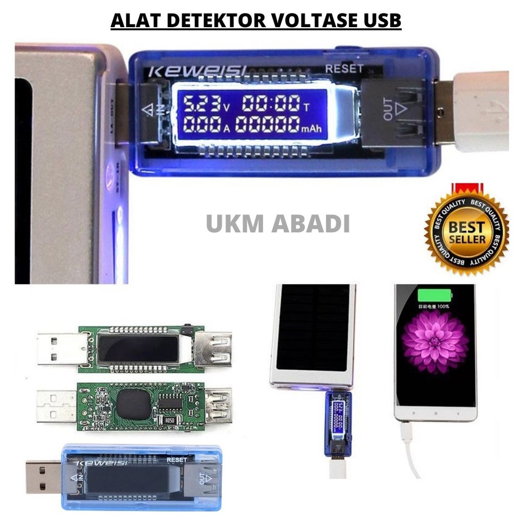 USB Alat Detektor Voltase Tegangan HP Baterai Tester 111163