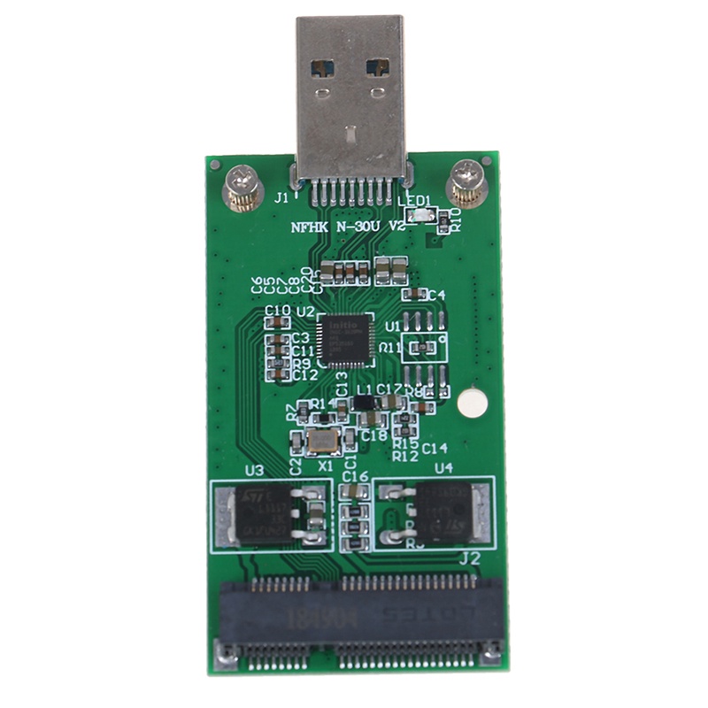 (LUCKID) 1pc Adapter Mini USB 3.0 Ke PCIE mSATA Eksternal SSD PCBA