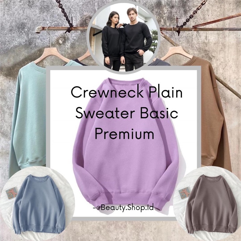 Kimmi Crewneck Sweater - Sweater Basic Premium - Crewneck Plain Sweater Unisex - Sweater Oversized