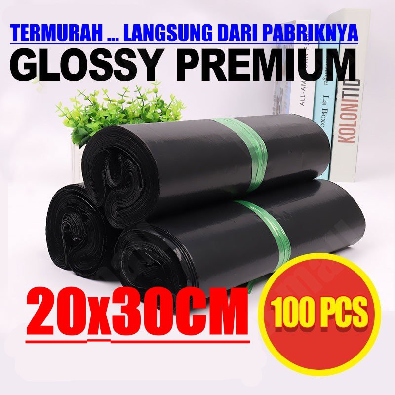 KANTONG PLASTIK PACKING POLYMAILER PE 20x30 CM BUNGKUS BARANG OLSHOP ONLINE SHOP PLASTIK HITAM