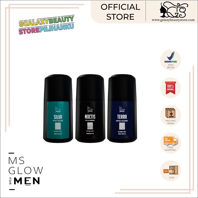 NATURAL DEODORANT MS GLOW FOR MEN / DEDORANT MS GLOW FOR MEN