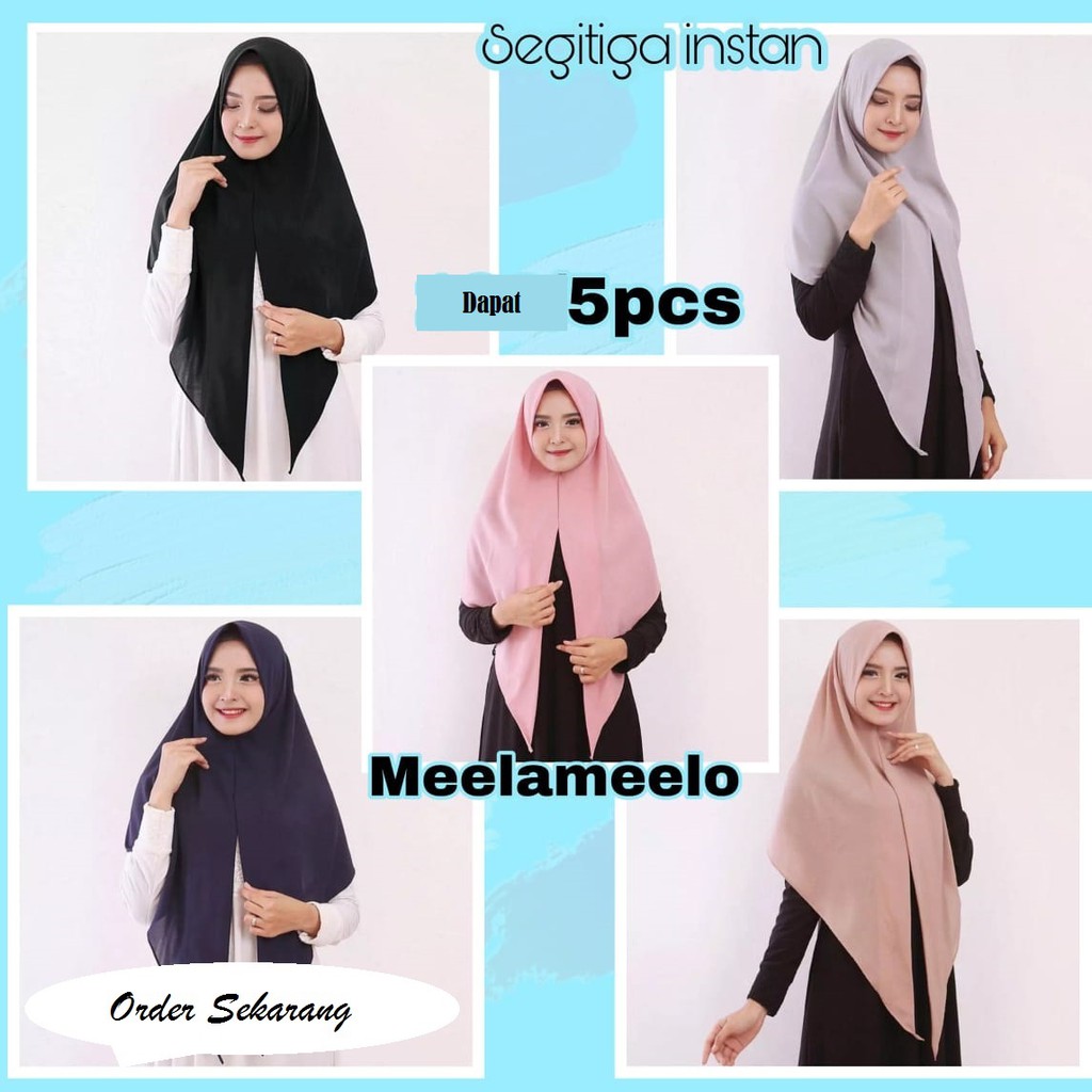 Jilabab segitiga instan hijab segitiga 100 dapet 5 pcs