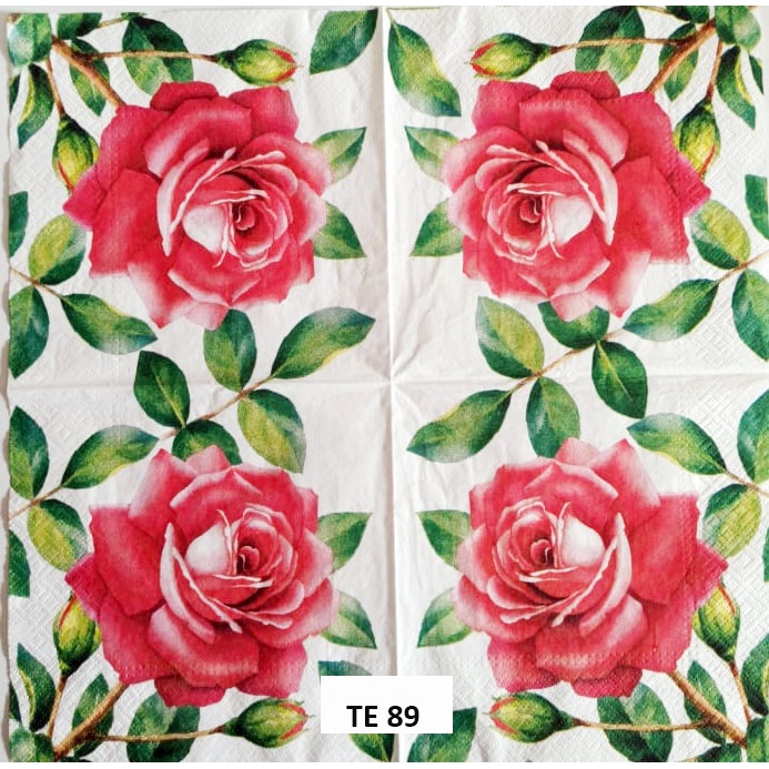 Tisu  Napkin Kerajinan  Decoupage Eropah 33X33 CM TE 89 TTS