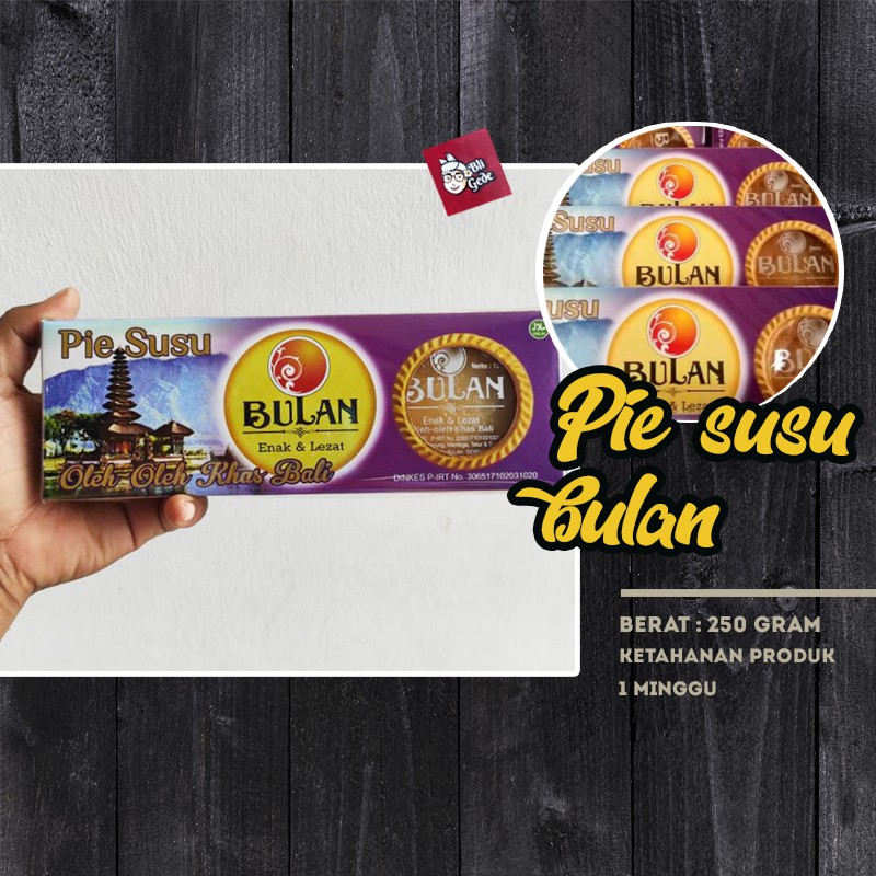 

Pie Susu Bulan Oleh Khas bali Bligede Kue Manis Halal Enak Box 250gram