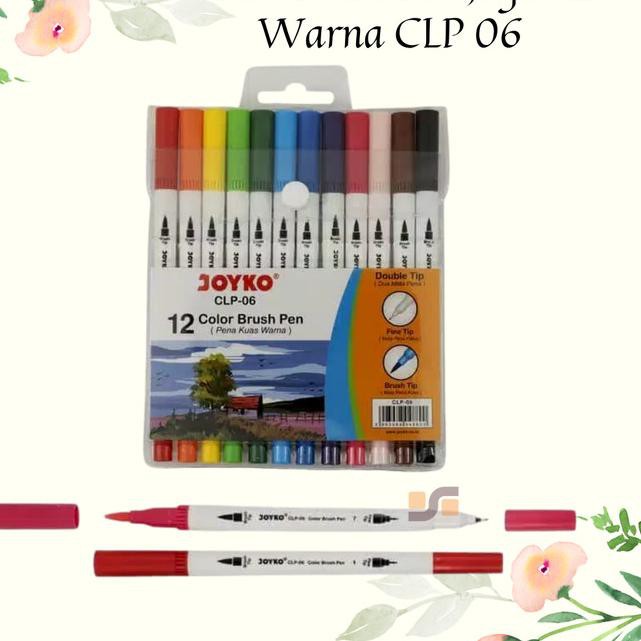 

[BigSale]-953 Color Brush Pen Joyko 12 Warna CLP 06 Harga Grosir ATK Terdekat 2020