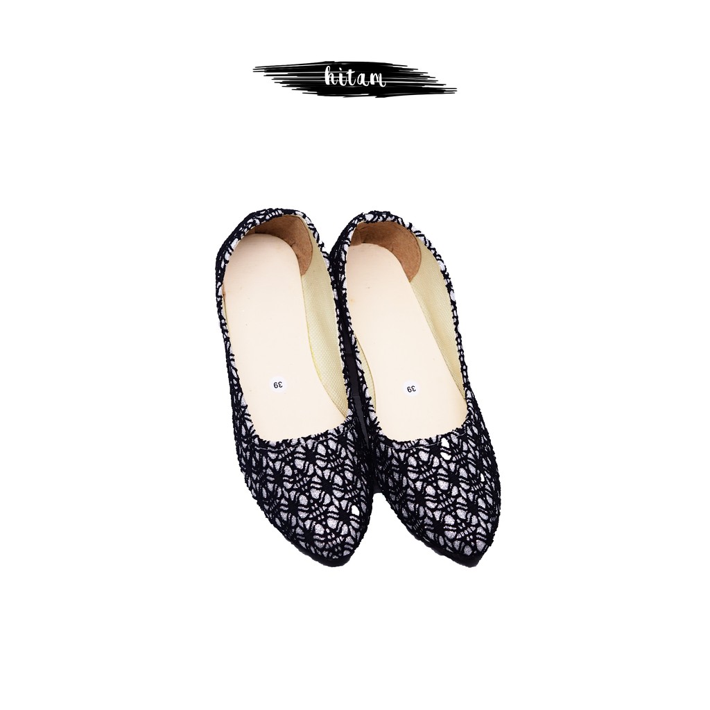 Flatshoes brukat