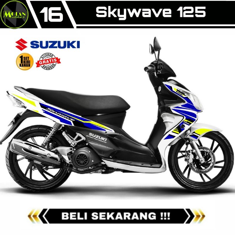 Decal Sticker Striping Variasi Suzuki SKYWAVE 125 2007-2011 / SKYWAVE NR | Decal Skywave | Striping 
