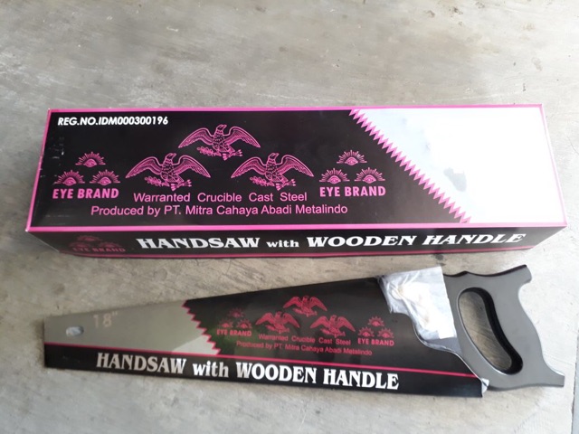 Gergaji kayu cap Mata asli 18 Inch
