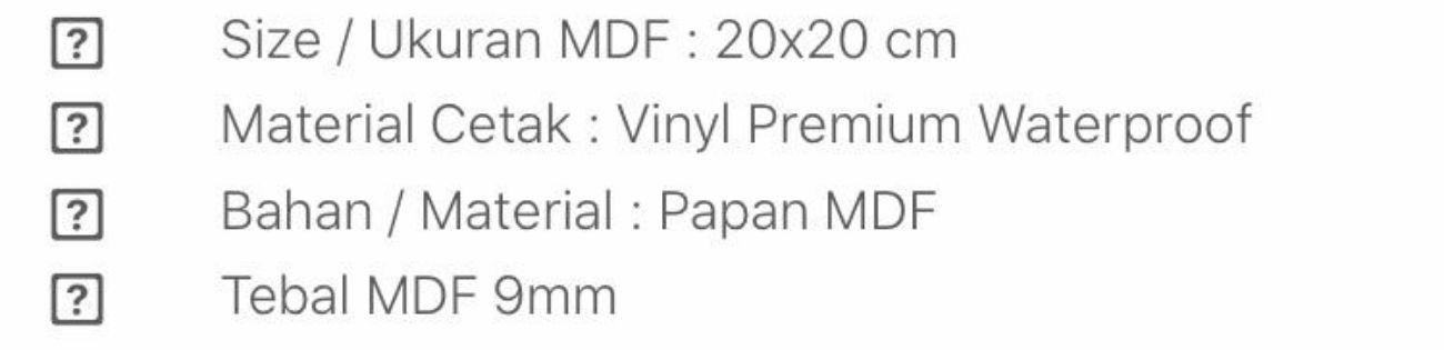 Hiasan Dinding Kaligrafi Poster Kayu Set Lafaz Allah Muhammad Quotes Cafe Vintage Wall Decor 20x20cm