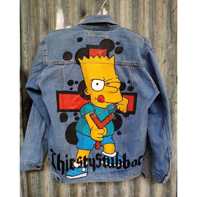 custom jaket jeans simple