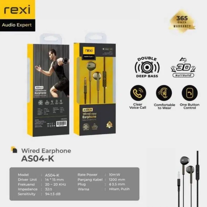 HEADSET REXI WIRED AS04-K METAL