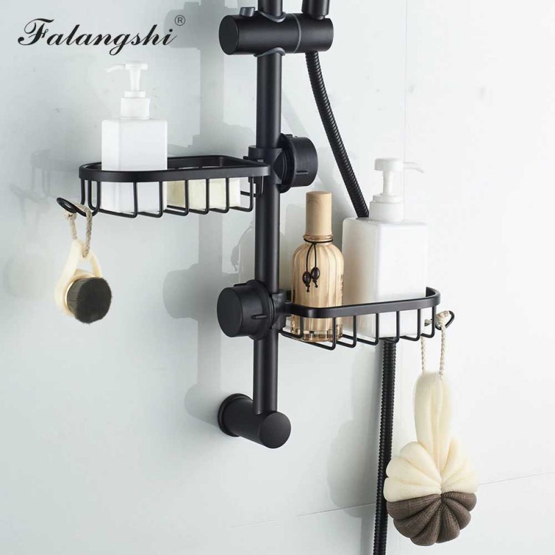 Rak Jepit Tiang Shower Kamar Mandi Toilet Bathroom Organizer Rack Hook