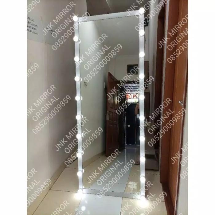 Vanity mirror full body rias lampu LED cermin badan berdiri standing