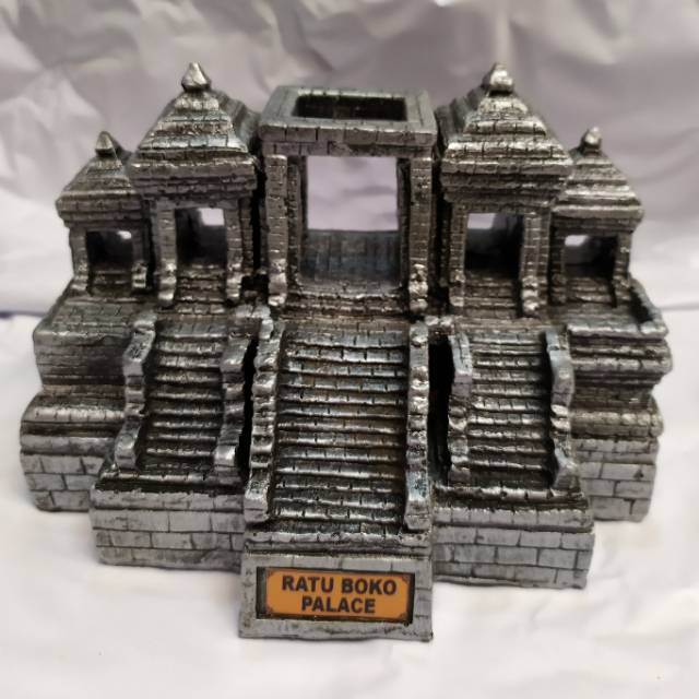 (BISA COD) PAJANGAN DEKORASI CANDI RATU BOKO INDONESIA 17x12x11 cm BAHAN FIBERGLASS - DEKORASI