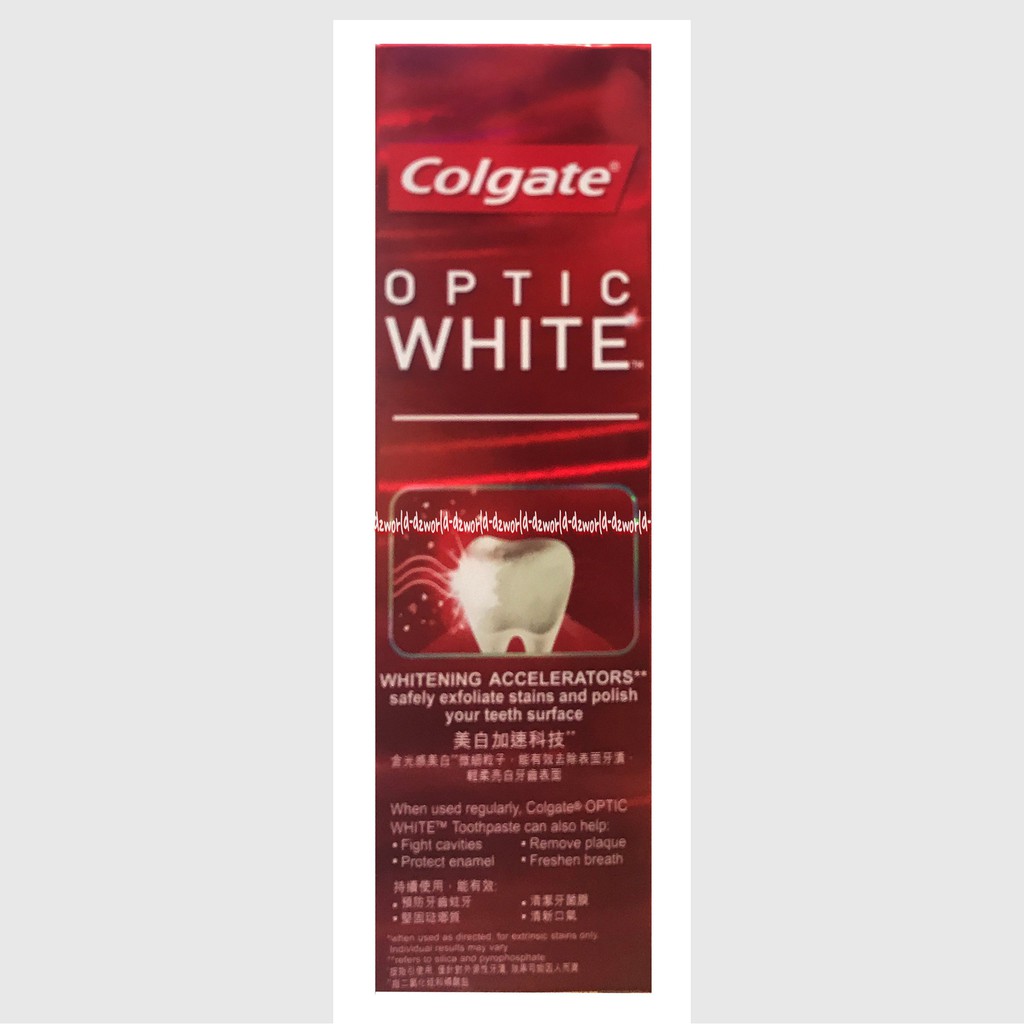 Colgate Optic White Plus Shine Sparkling white 100g Mencegah Gigi Berlubang Odol Membuat Gigi Putih