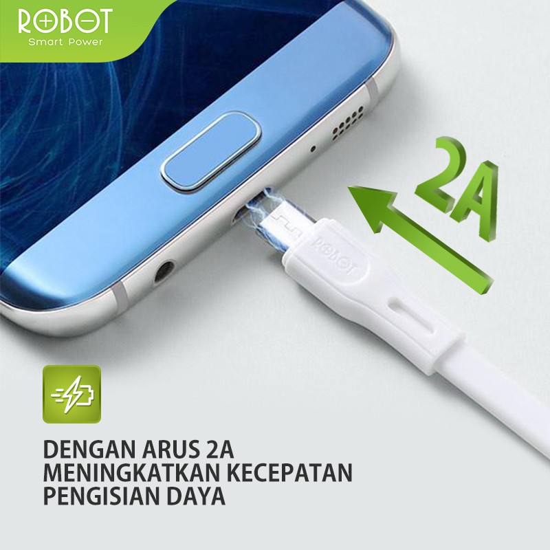 ROBOT CABLE DATA QUICK CHARGING 100CM KABEL DATA MICRO - RDM /TYPE C