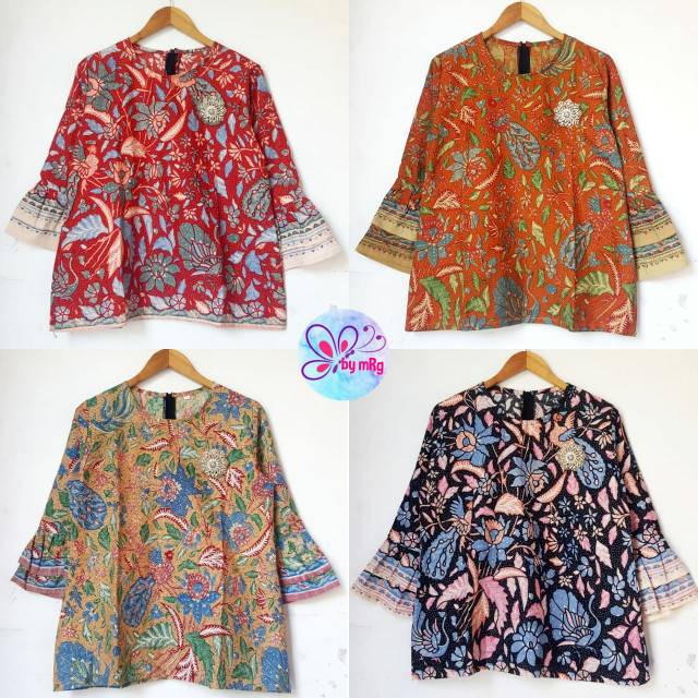 Blouse Lonceng Motif Tiganegri, 3negri Lonceng.