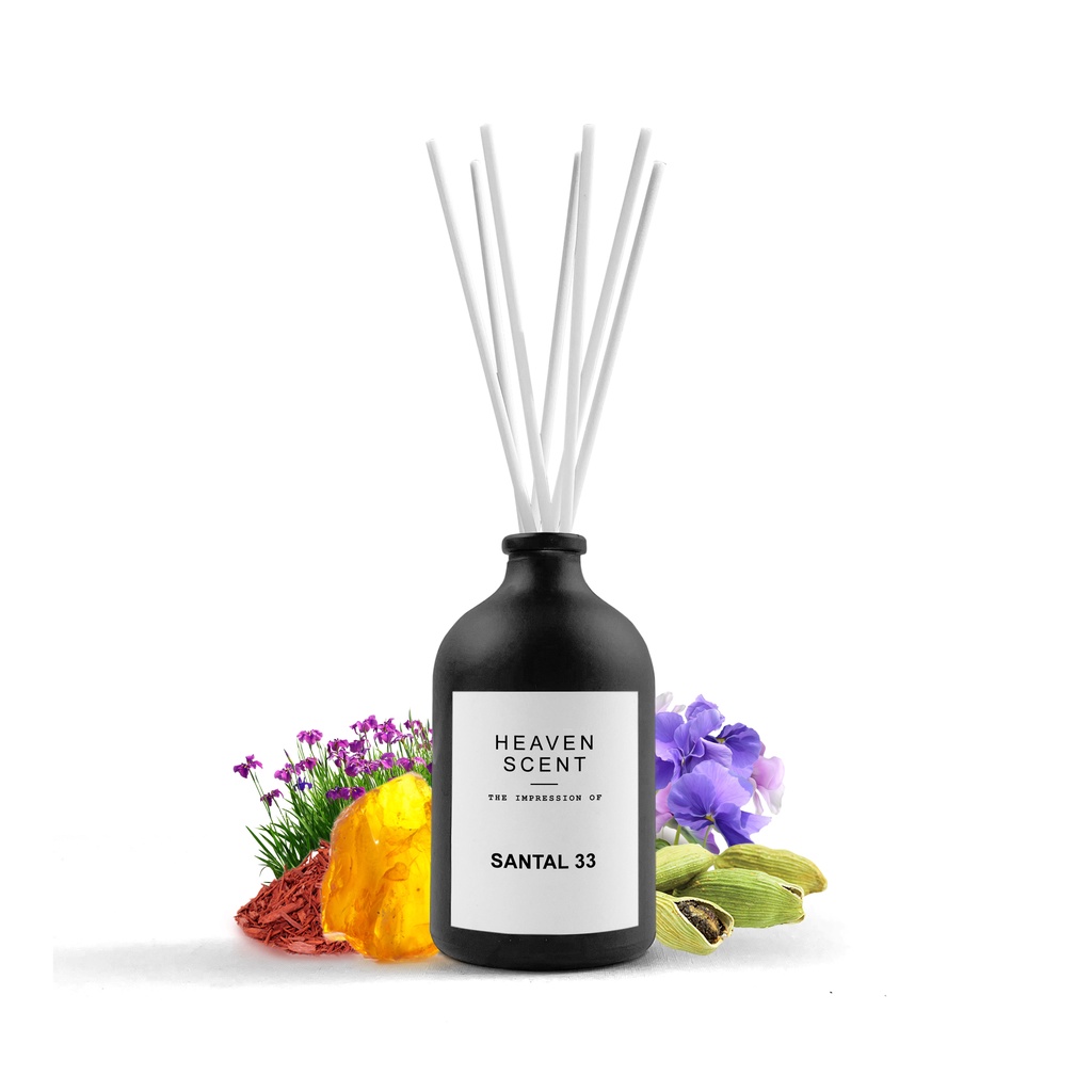 HEAVEN SCENT Luxury Reed Diffuser 100ml - Pengharum Ruangan Aromaterapi Inspired by Fragrances-Santal 33