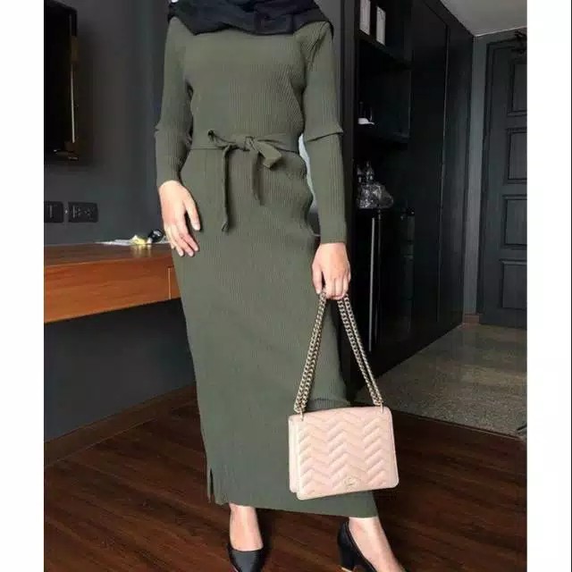 MEDARI LONG DRESS LONG KNITT