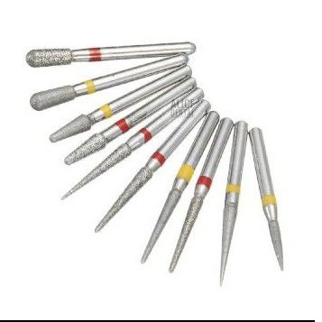 Dental diamond bur highspeed high speed round end tapered fissure flat flame wheel inverted fine