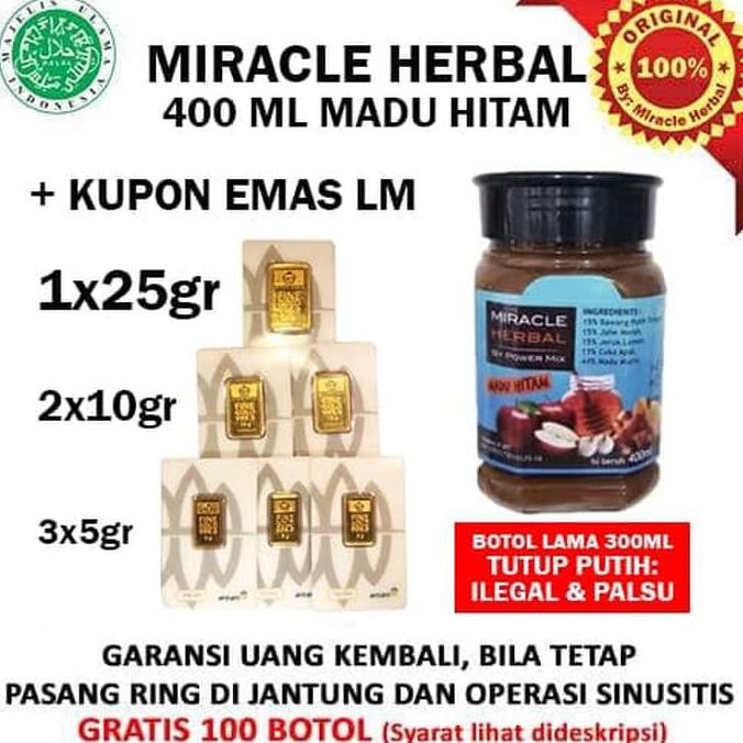 

MIRACLE HERBAL 400ML MADU HITAM TERBATAS